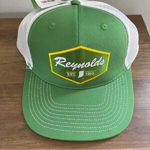 Hat Reynolds John Deere Hat Cap Snap Back Adjustable Mesh Green White Adult New